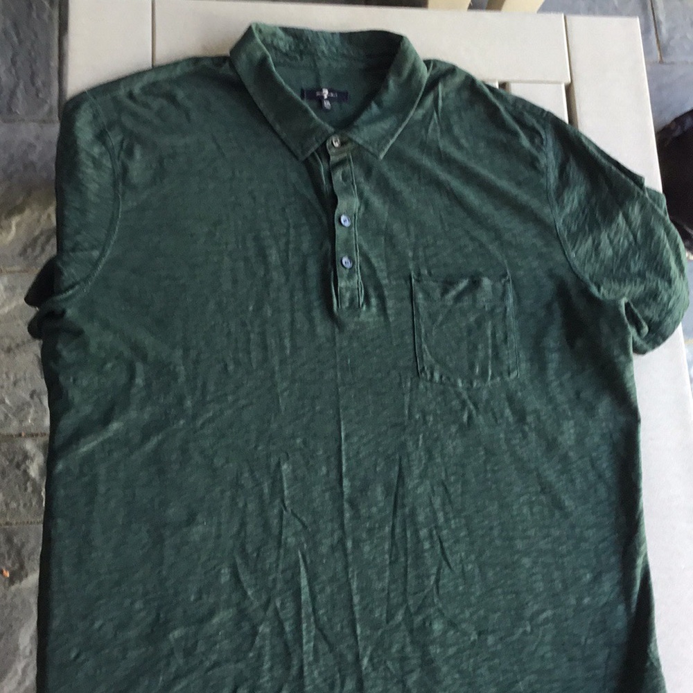 NWOT 7 For ALL MANKIND green polo t shirt